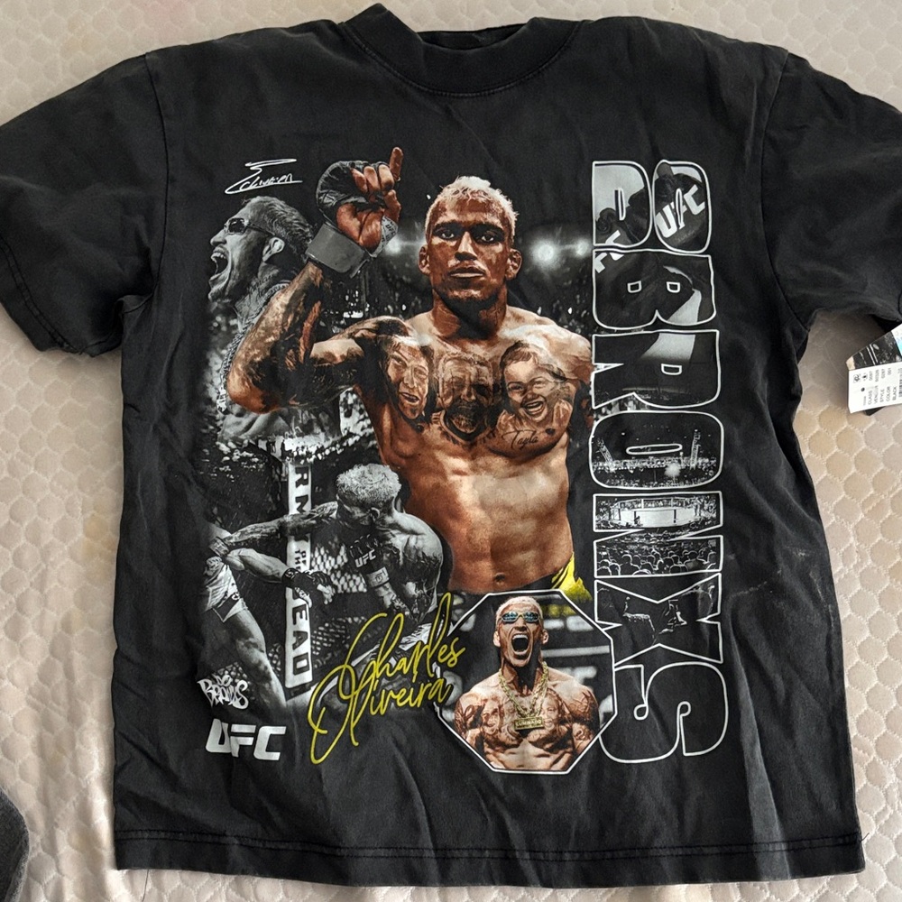PacSun Black Graphic Tee with Fighter Design